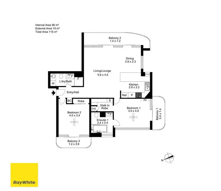 Floorplan of Homely unit listing, 203/337 Golden Four Drive, Tugun QLD 4224