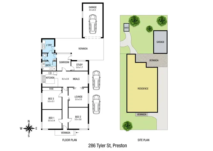 Floorplan of Homely house listing, 286 Tyler Street, Preston VIC 3072
