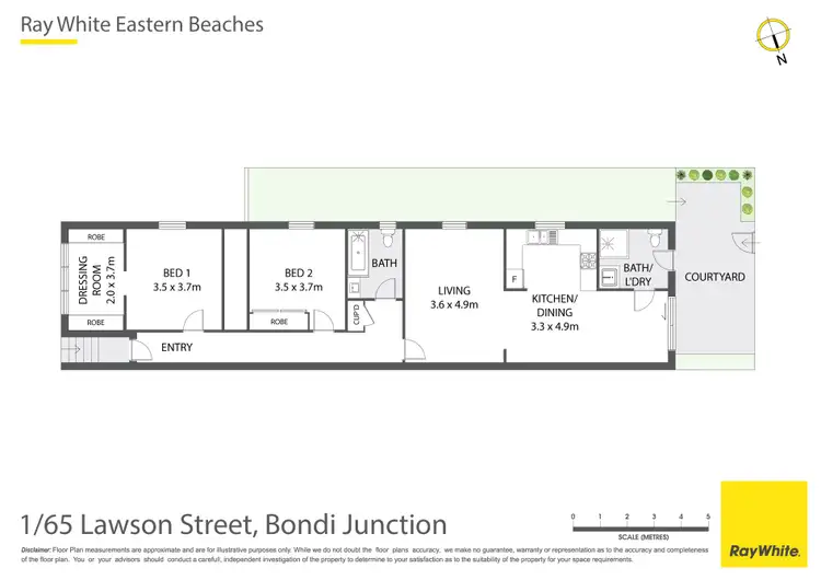Floorplan of Homely apartment listing, 1/65 Lawson Street, Bondi Junction NSW 2022