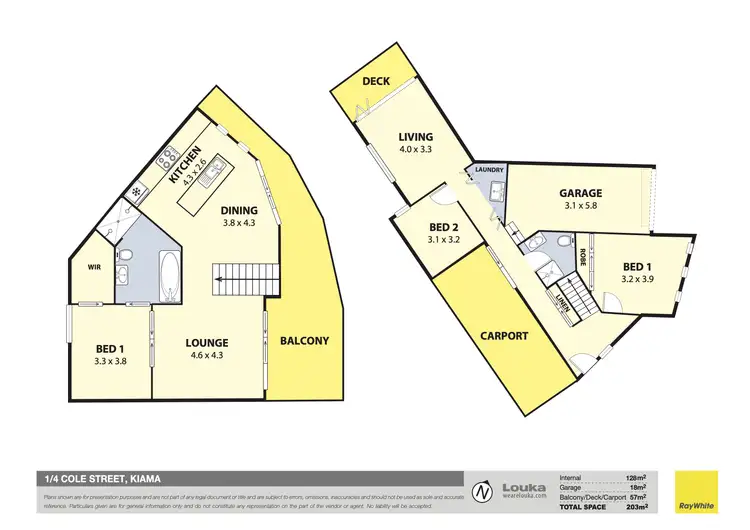 Floorplan of Homely semi-detached listing, 1/4A Cole Street, Kiama NSW 2533