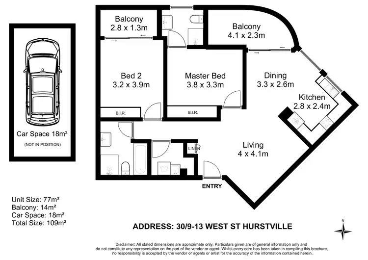 Floorplan of Homely apartment listing, 30/9-13 West Street, Hurstville NSW 2220