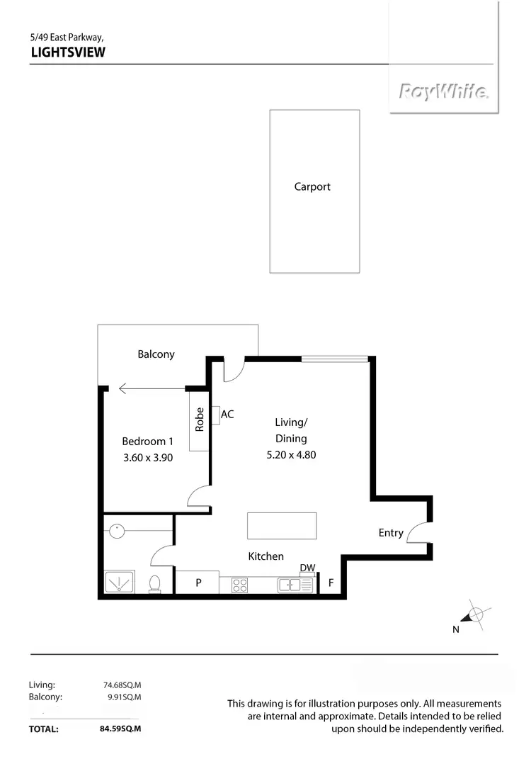 Floorplan of Homely apartment listing, 5/49 East Parkway, Lightsview SA 5085