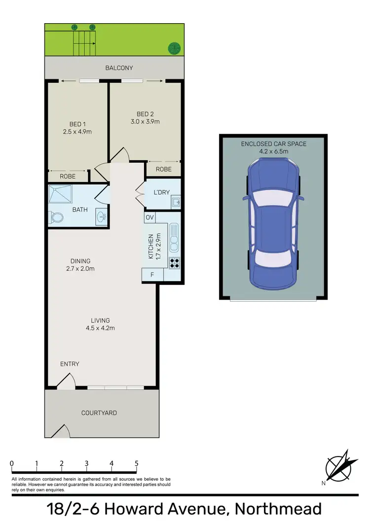 Floorplan of Homely unit listing, 18/2-6 Howard Avenue, Northmead NSW 2152