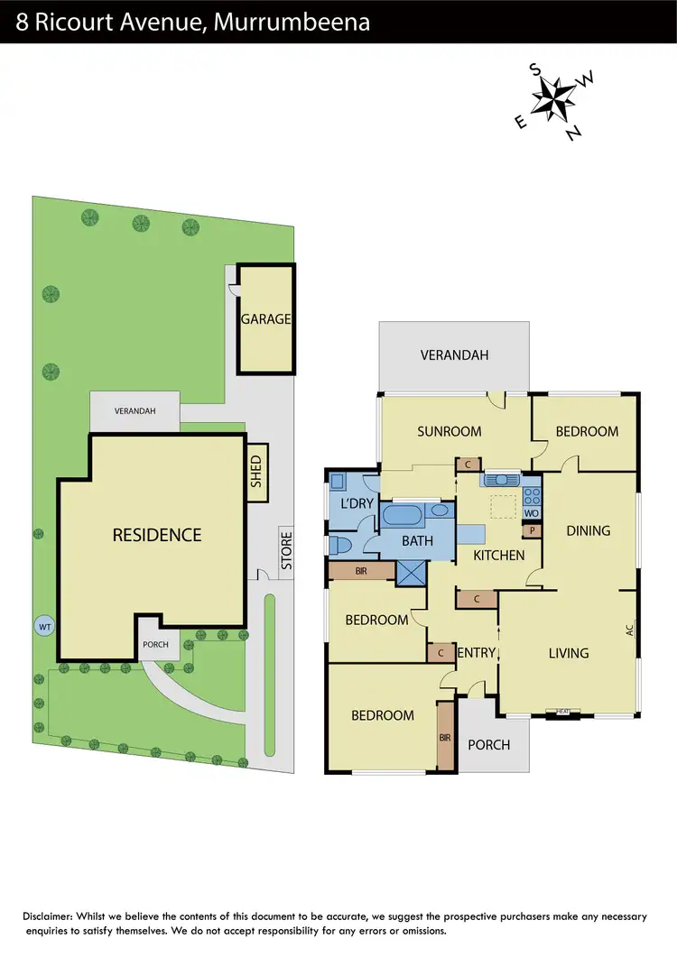 Floorplan of Homely house listing, 8 Ricourt Avenue, Murrumbeena VIC 3163