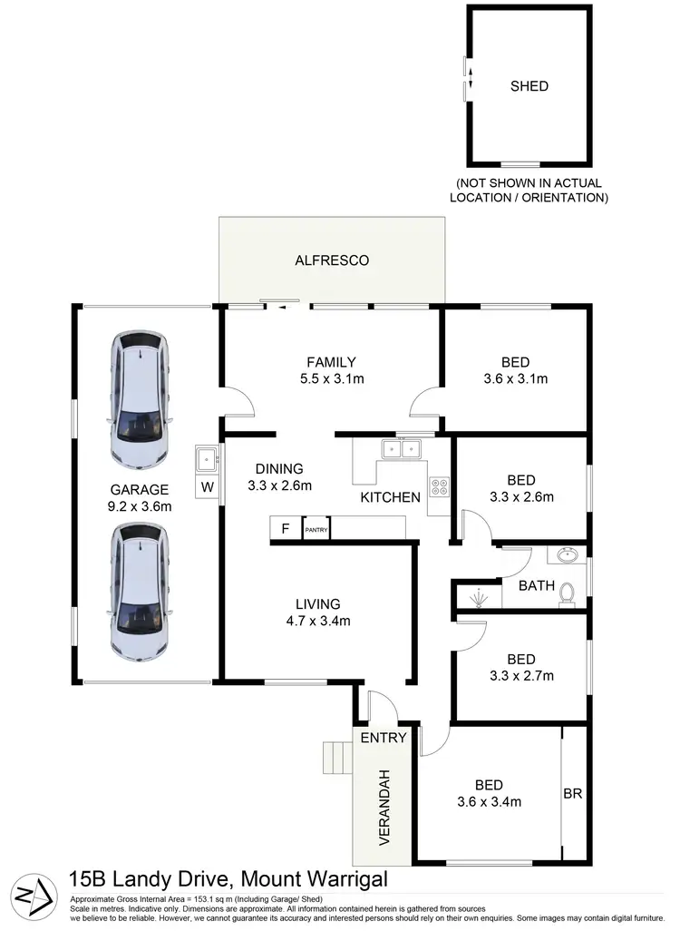 Floorplan of Homely house listing, 15B Landy Drive, Mount Warrigal NSW 2528