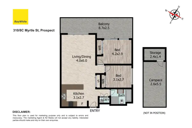 Floorplan of Homely apartment listing, 310/8C Myrtle Street, Prospect NSW 2148