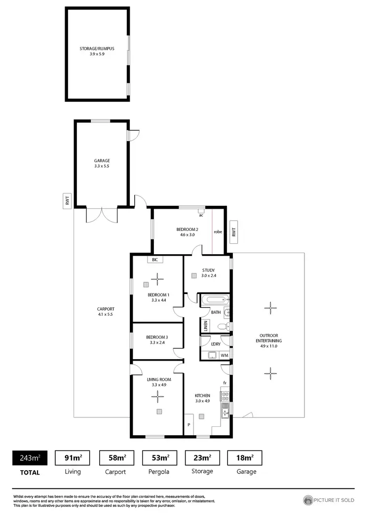 Floorplan of Homely house listing, 32 Tunbridge Street, Woodville South SA 5011