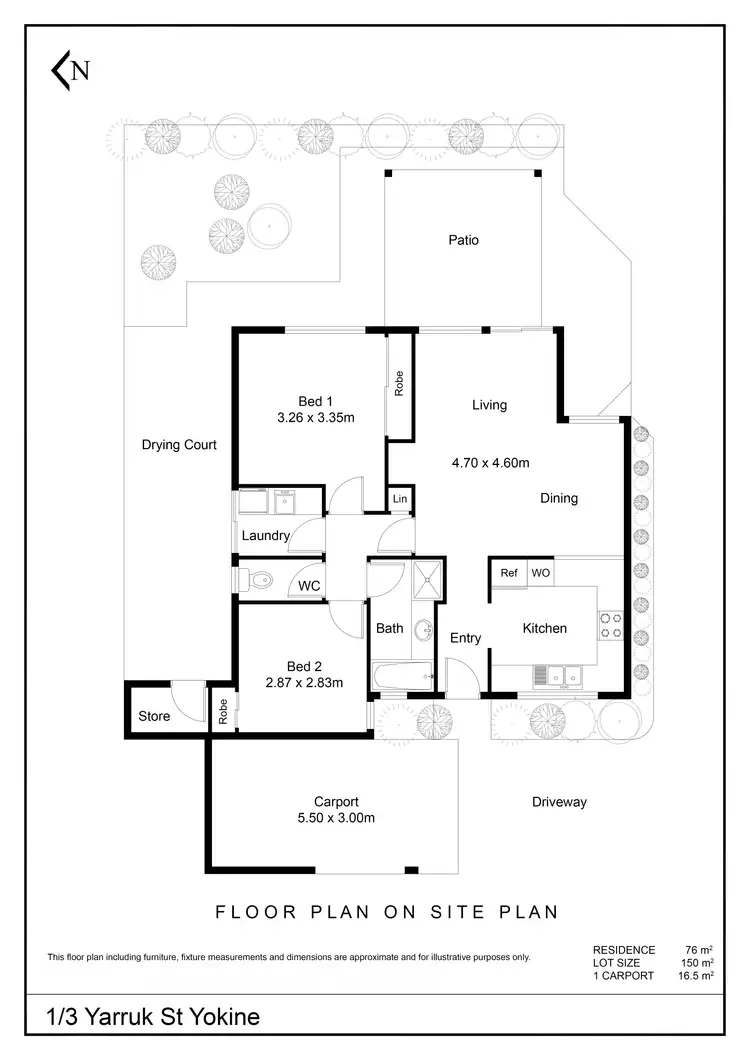 Floorplan of Homely house listing, 1/3 Yarruk Street, Yokine WA 6060