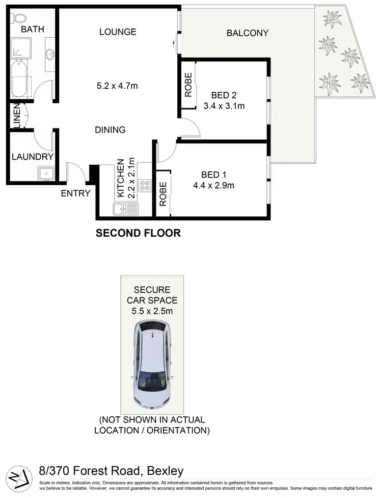 Floorplan of Homely unit listing, 8/370-374 Forest Road, Bexley NSW 2207