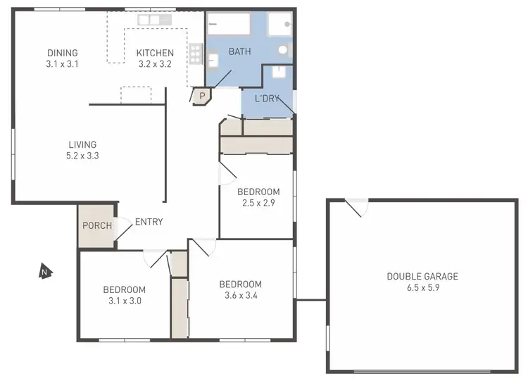 Floorplan of Homely house listing, 25 Kramer Street, Werribee VIC 3030