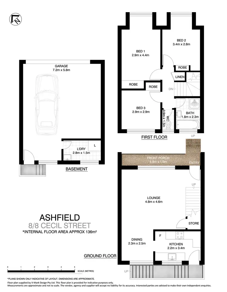 Floorplan of Homely townhouse listing, 8/8 Cecil Street, Ashfield NSW 2131