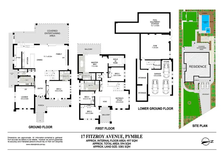Floorplan of Homely house listing, 17 Fitzroy Avenue, Pymble NSW 2073