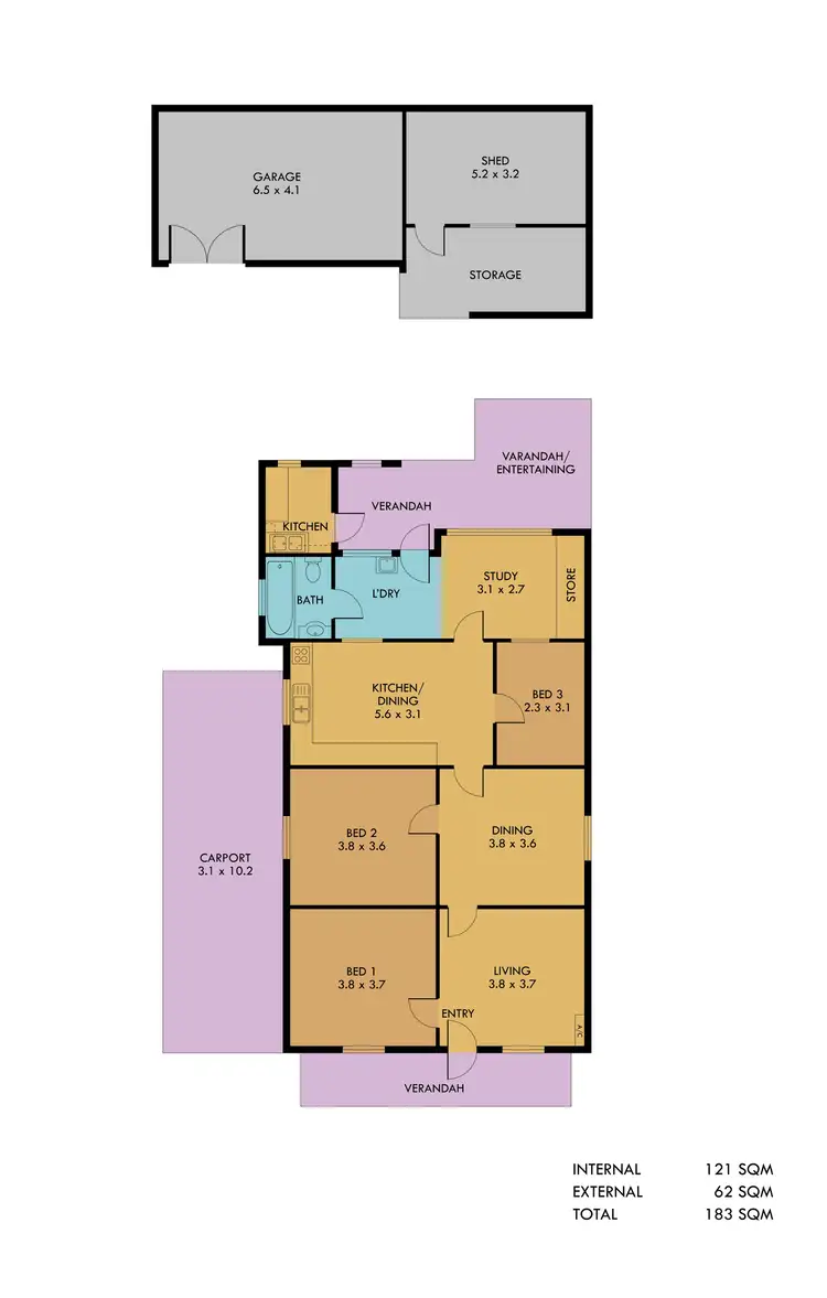Floorplan of Homely house listing, 47 Palm Avenue, Royal Park SA 5014
