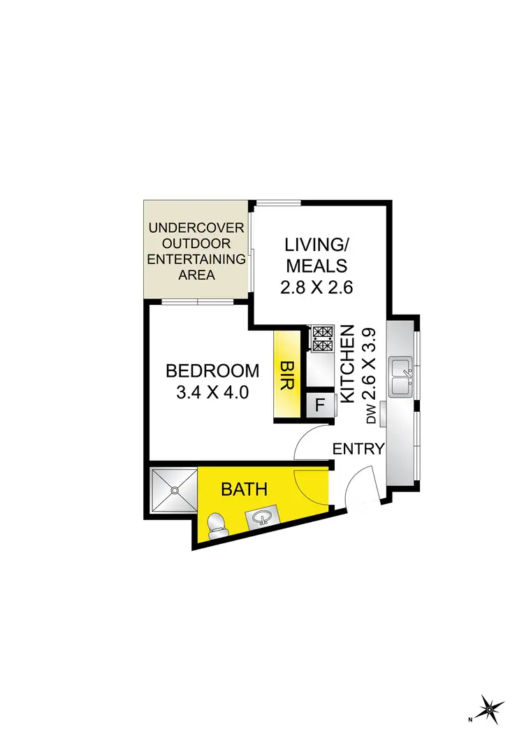 Floorplan of Homely unit listing, 14/4 Ficinia Mews, Highton VIC 3216