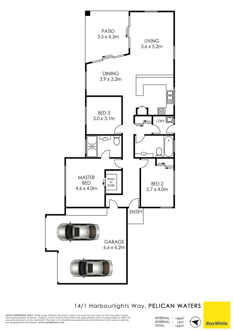 Floorplan of Homely house listing, 14/1 Harbourlights Way, Pelican Waters QLD 4551