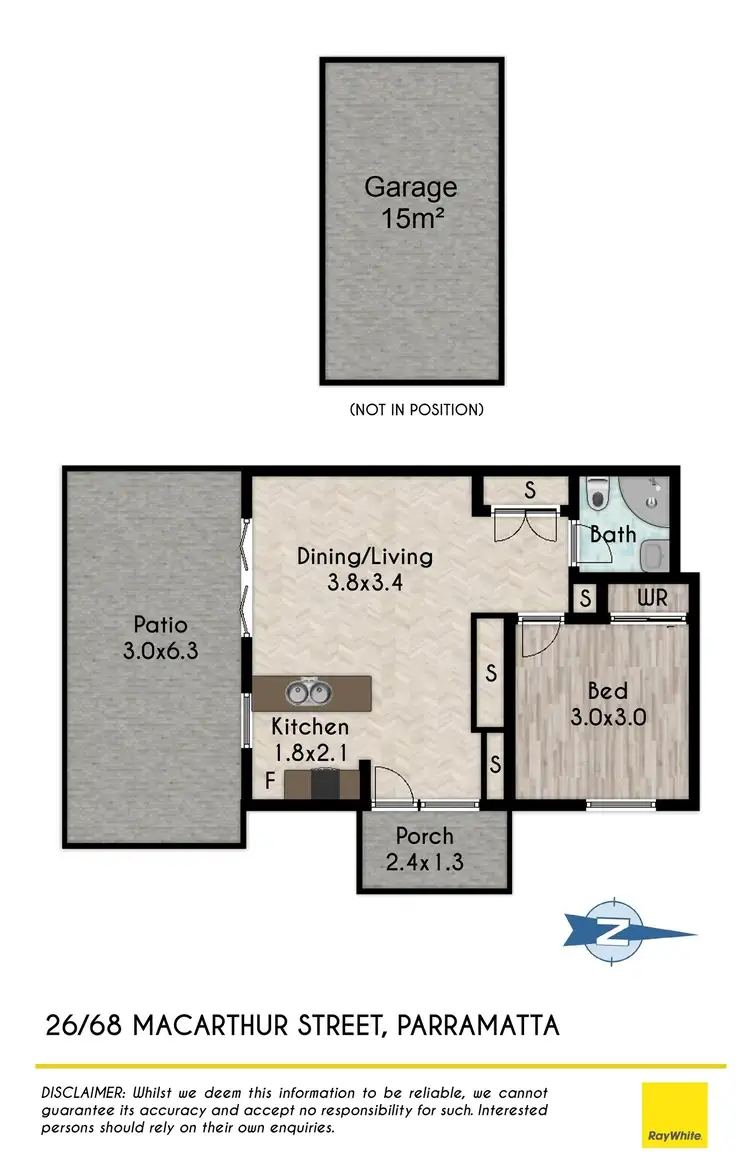 Floorplan of Homely unit listing, 26/68 Macarthur Street, Parramatta NSW 2150