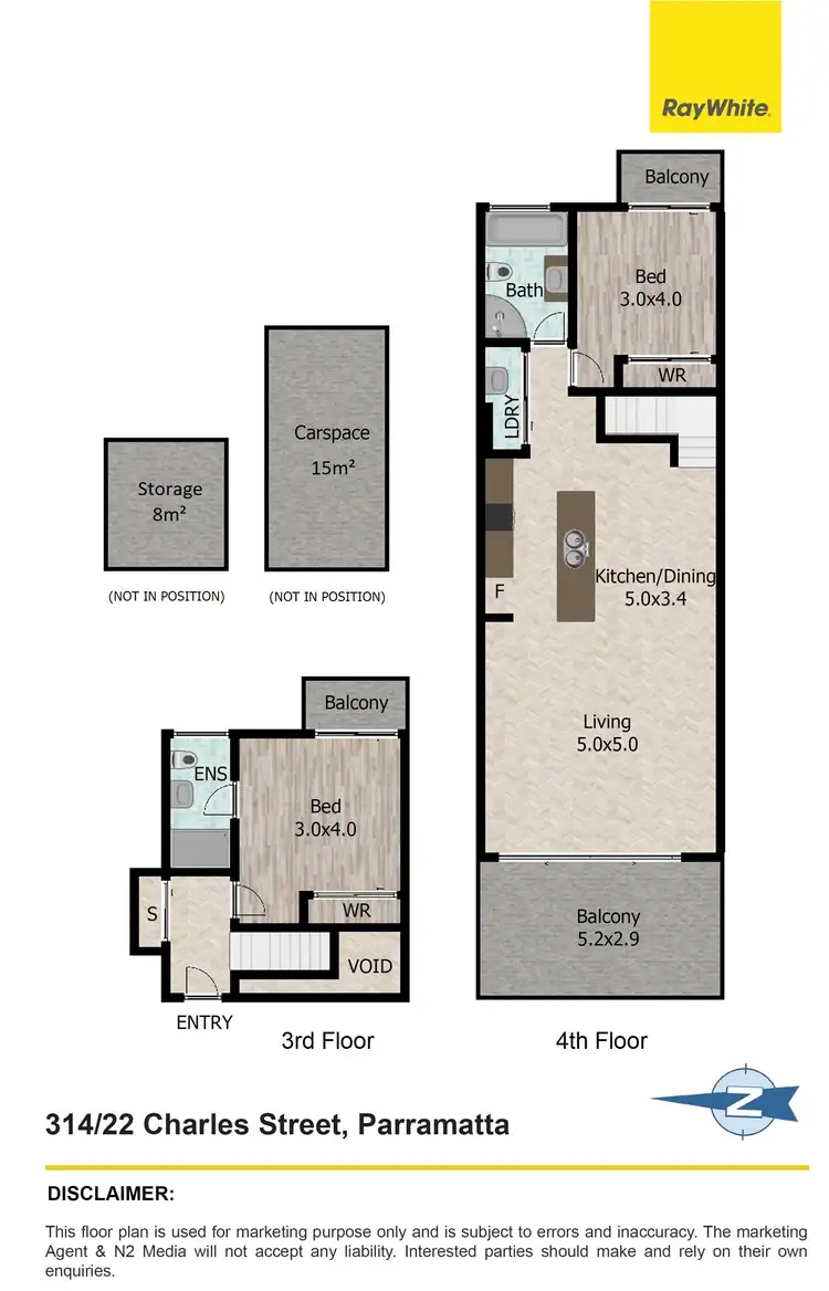 Floorplan of Homely apartment listing, 314/22 Charles Street, Parramatta NSW 2150