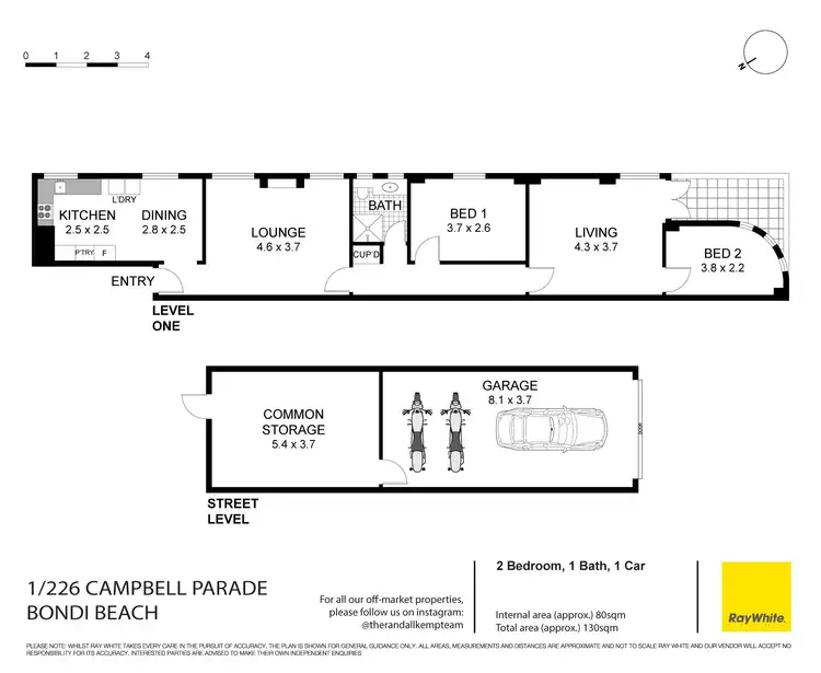 Floorplan of Homely apartment listing, 1/226 Campbell Parade, Bondi Beach NSW 2026