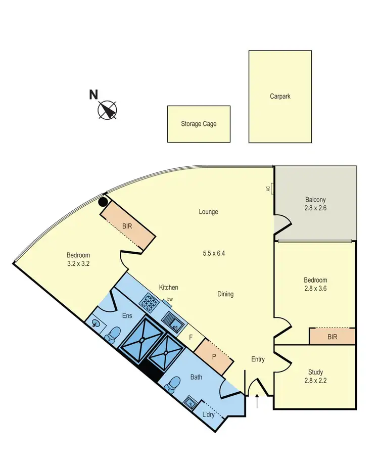 Floorplan of Homely apartment listing, 309/6 Station Street, Moorabbin VIC 3189