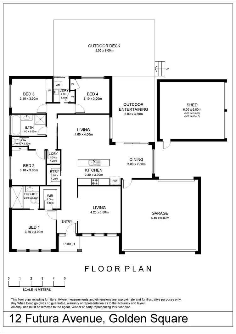 Floorplan of Homely house listing, 12 Futura Avenue, Golden Square VIC 3555