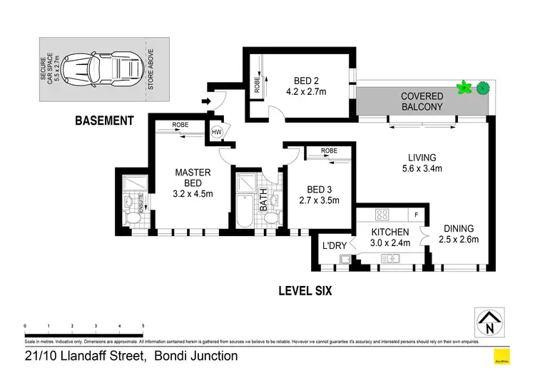 Floorplan of Homely apartment listing, 21/10-16 Llandaff Street, Bondi Junction NSW 2022
