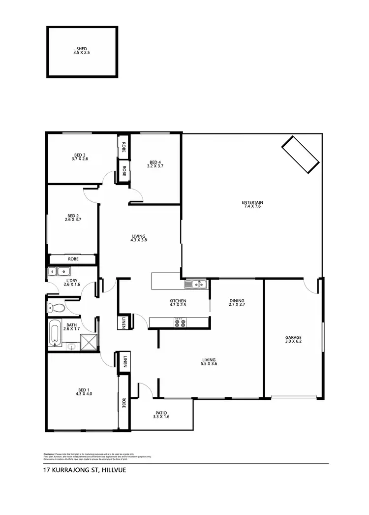 Floorplan of Homely house listing, 17 Kurrajong Street, Tamworth NSW 2340
