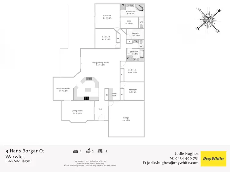 Floorplan of Homely house listing, 9 Hans Borgar Court, Warwick QLD 4370