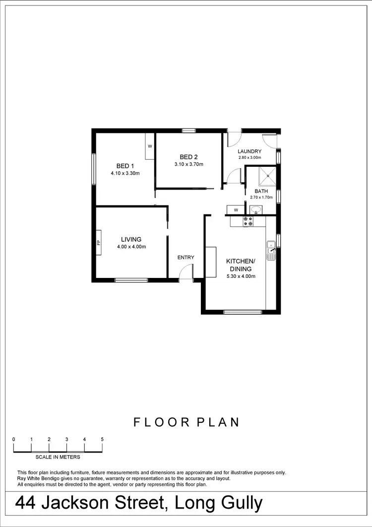 Floorplan of Homely house listing, 44 Jackson Street, Long Gully VIC 3550