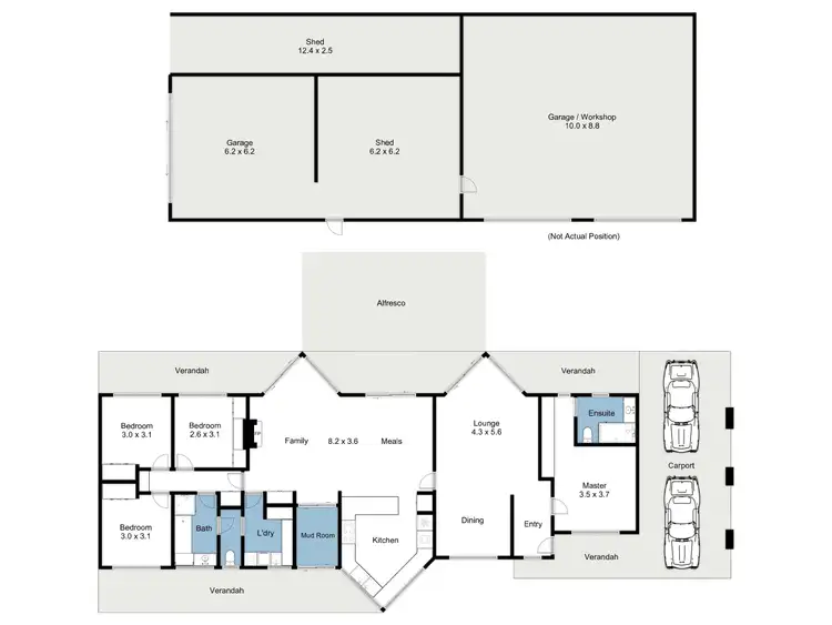 Floorplan of Homely house listing, 8 Noarana Drive, Benalla VIC 3672