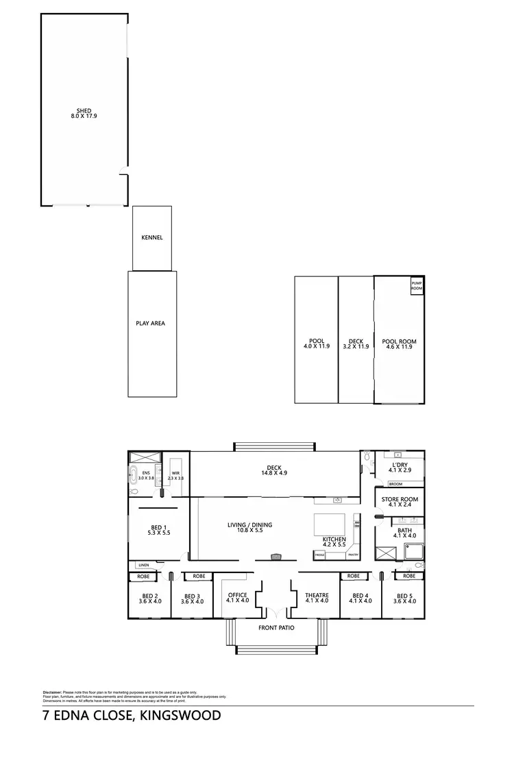 Floorplan of Homely house listing, 7 Edna Close, Tamworth NSW 2340