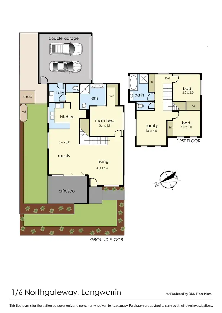 Floorplan of Homely house listing, 1/6 Northgateway, Langwarrin VIC 3910