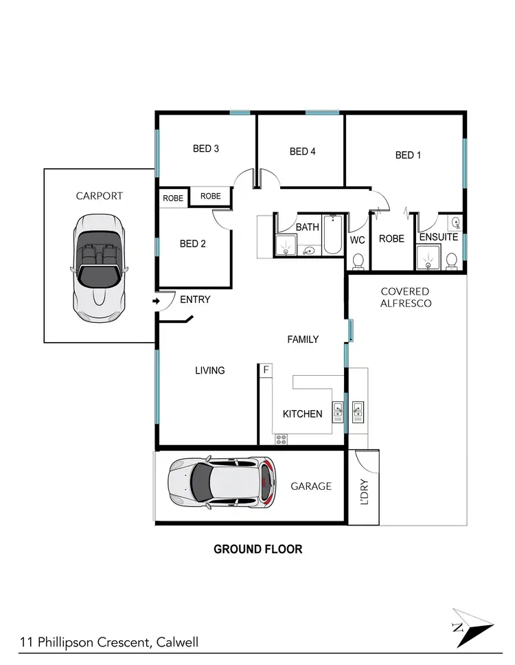 Floorplan of Homely house listing, 11 Phillipson Crescent, Calwell ACT 2905
