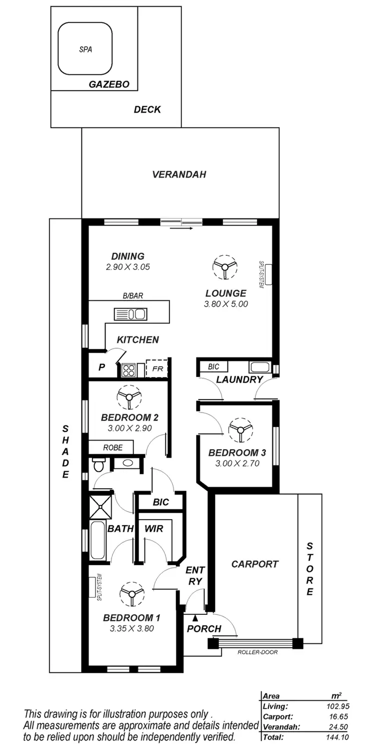 Floorplan of Homely house listing, 35 Tea Tree Drive, Craigmore SA 5114