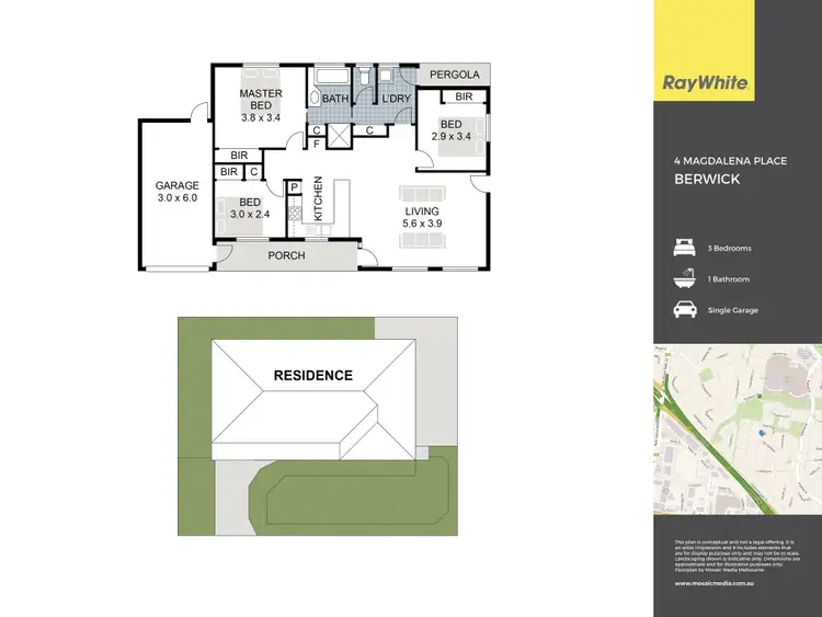 Floorplan of Homely house listing, 4 Magdalena Place, Berwick VIC 3806