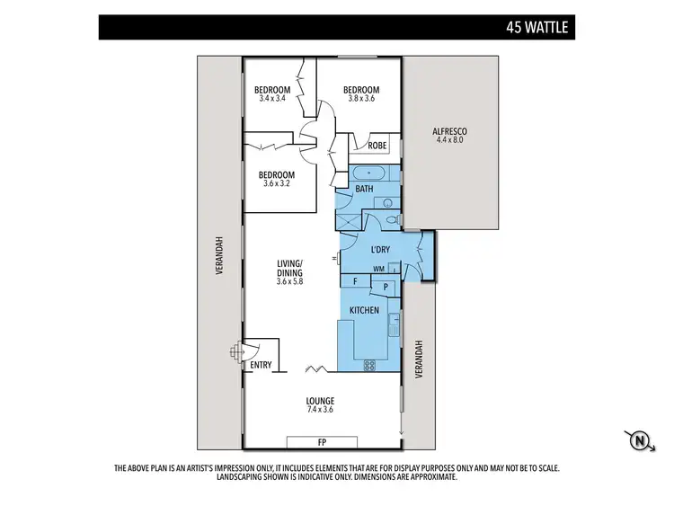 Floorplan of Homely rural property listing, 45 Wattle Road, Northwood VIC 3660