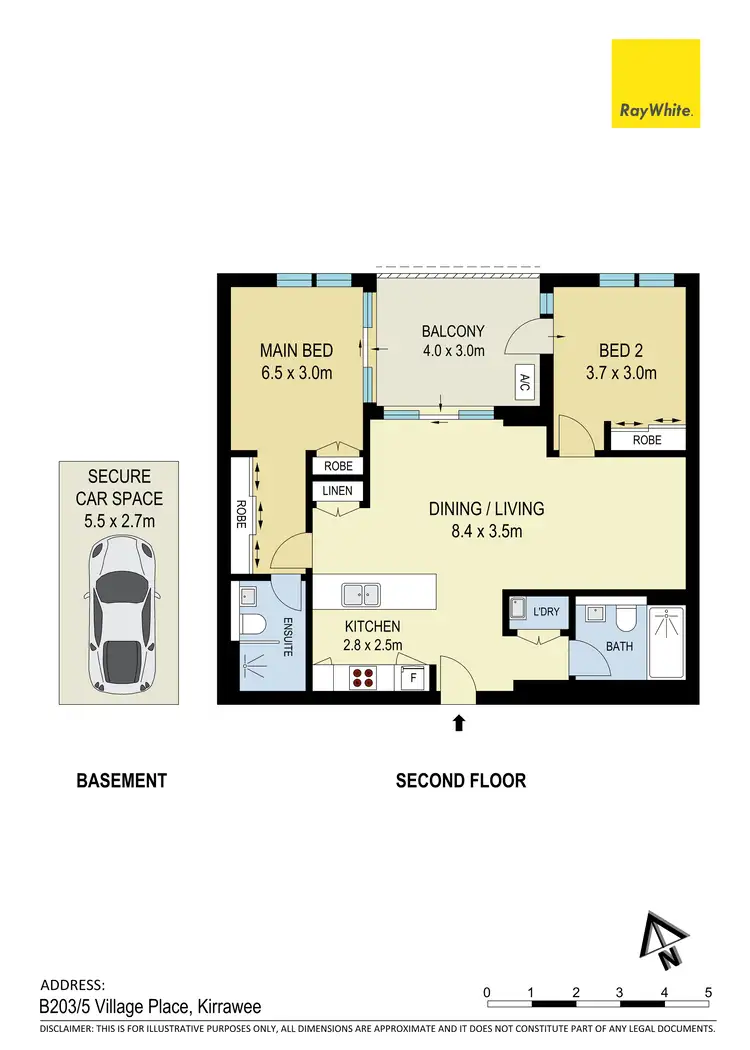 Floorplan of Homely apartment listing, B203/5 Village Place, Kirrawee NSW 2232