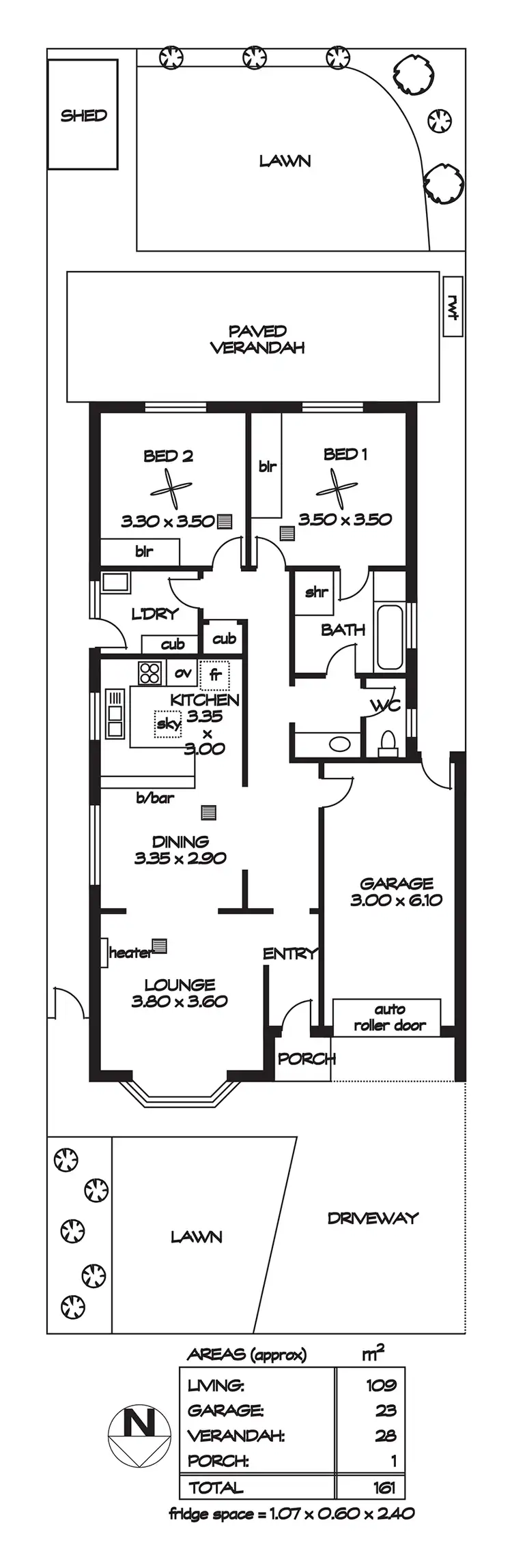 Floorplan of Homely house listing, 1/96 Spains Road, Salisbury Downs SA 5108