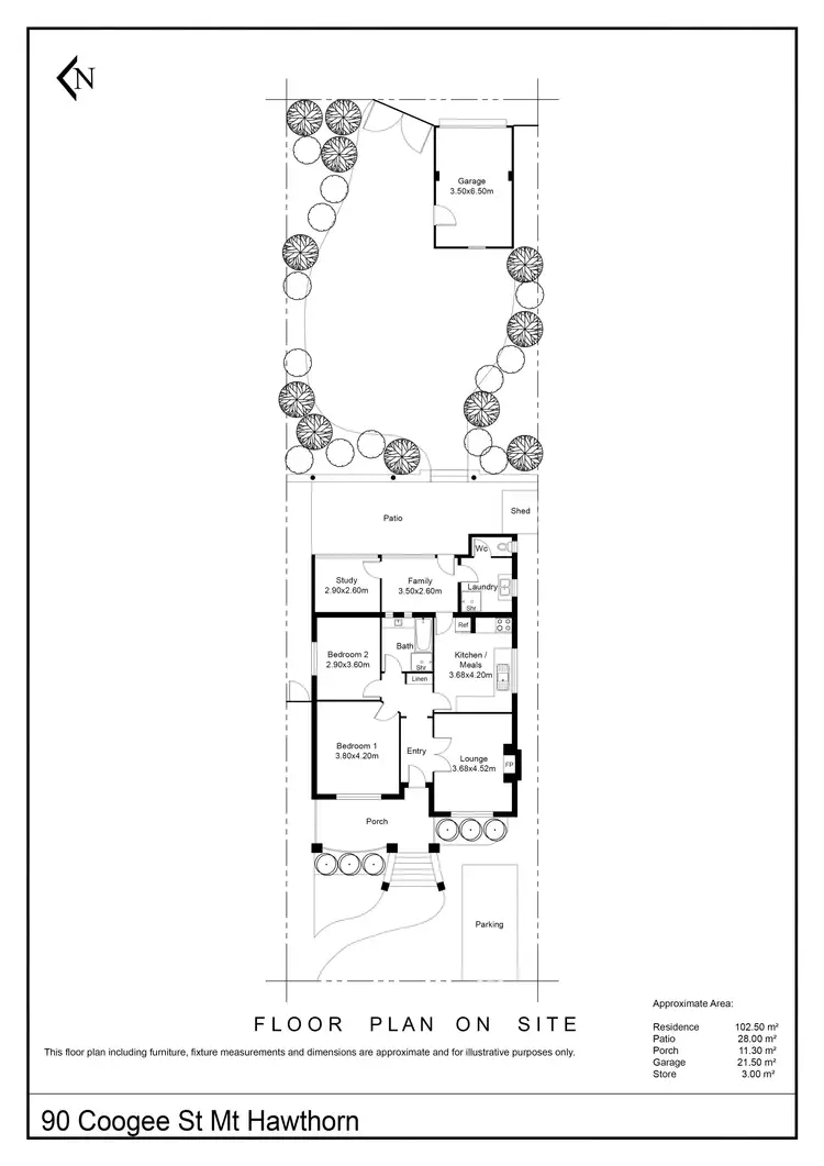 Floorplan of Homely house listing, 90 Coogee Street, Mount Hawthorn WA 6016