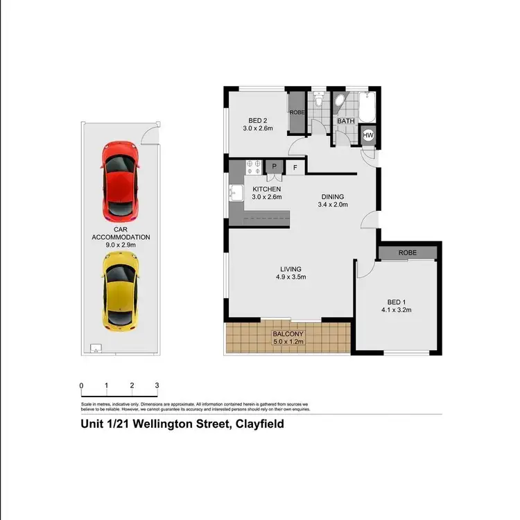 Floorplan of Homely apartment listing, 1/21 Wellington Street, Clayfield QLD 4011