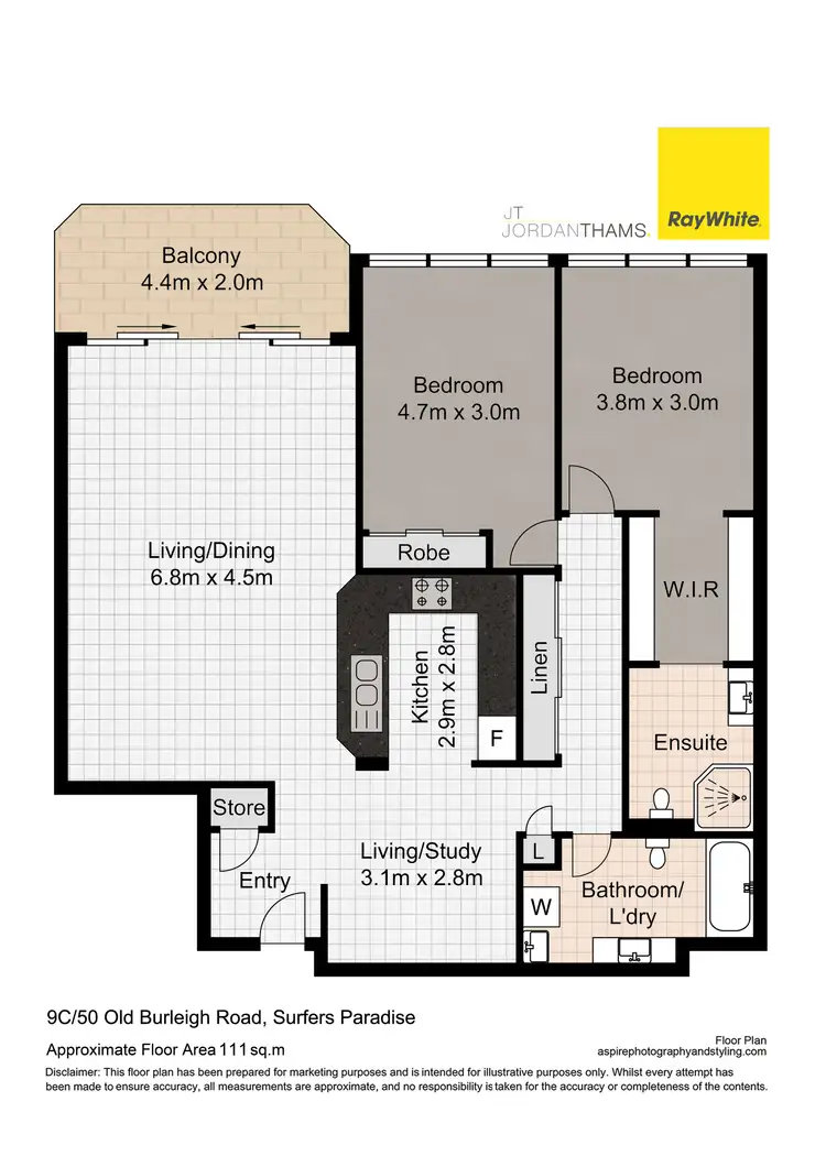 Floorplan of Homely apartment listing, 9C/50 Old Burleigh Road, Surfers Paradise QLD 4217