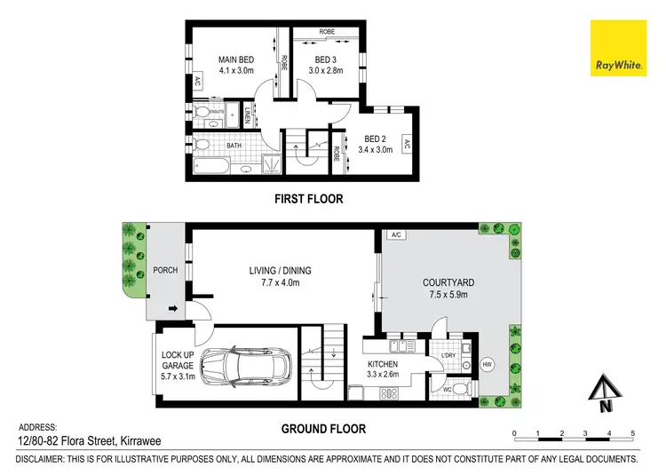 Floorplan of Homely townhouse listing, 12/80-82 Flora Street, Kirrawee NSW 2232