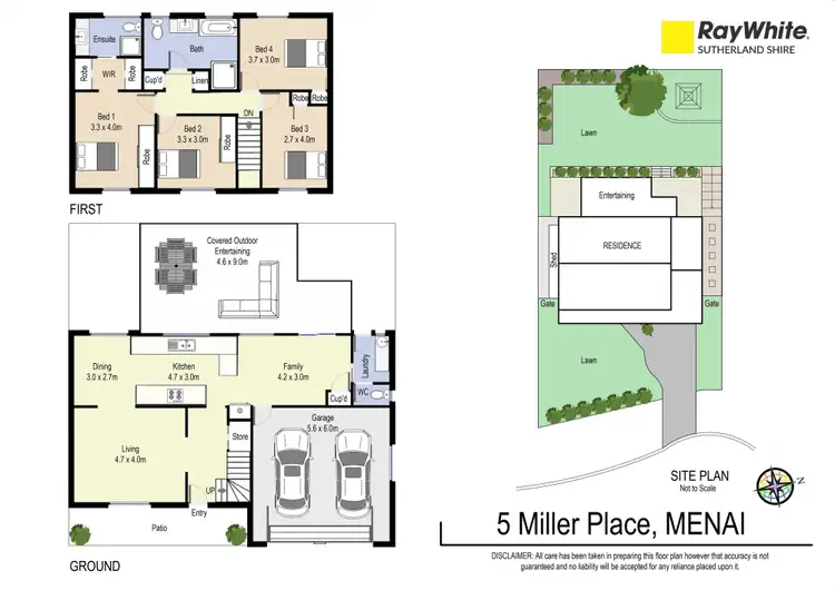 Floorplan of Homely house listing, 5 Miller Place, Menai NSW 2234