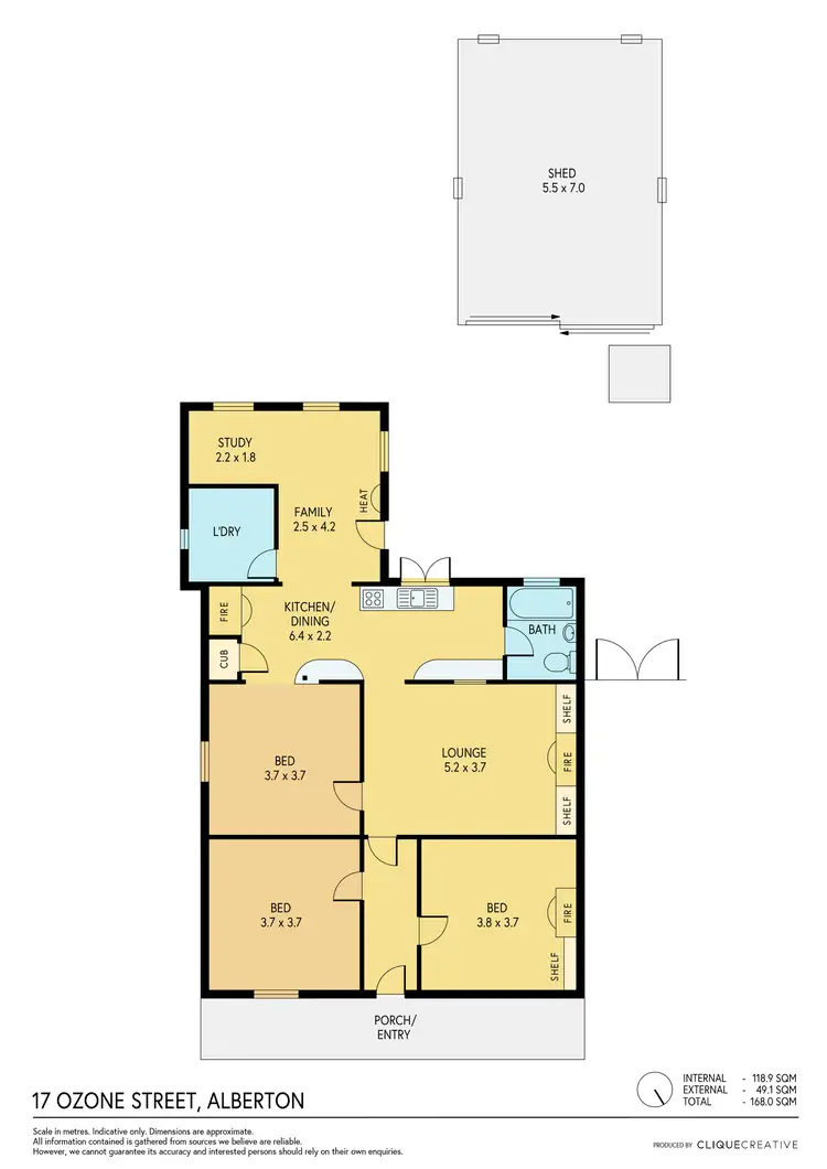 Floorplan of Homely house listing, 17 Ozone Street, Alberton SA 5014