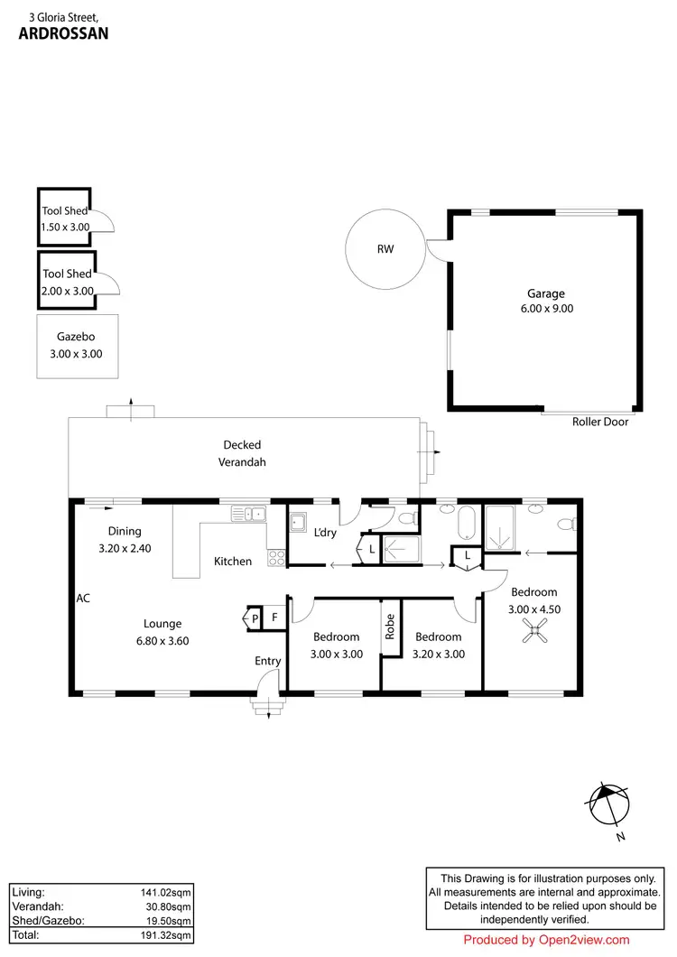 Floorplan of Homely house listing, 3 Gloria Street, Ardrossan SA 5571