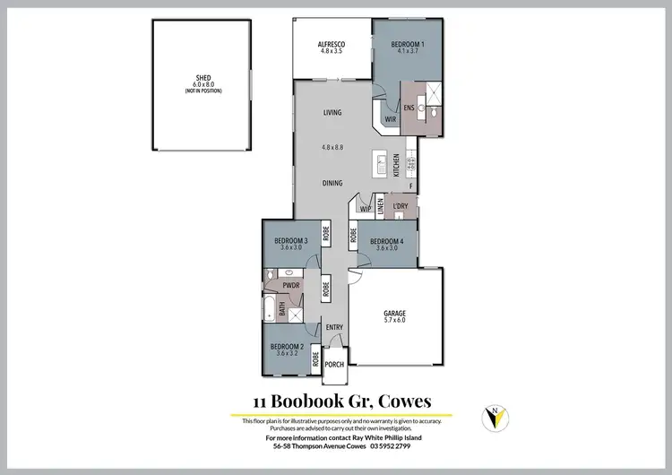 Floorplan of Homely house listing, 11 Boobook Grove, Cowes VIC 3922