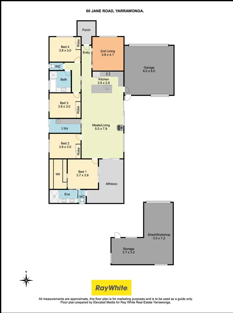 Floorplan of Homely house listing, 60 Jane Road, Yarrawonga VIC 3730