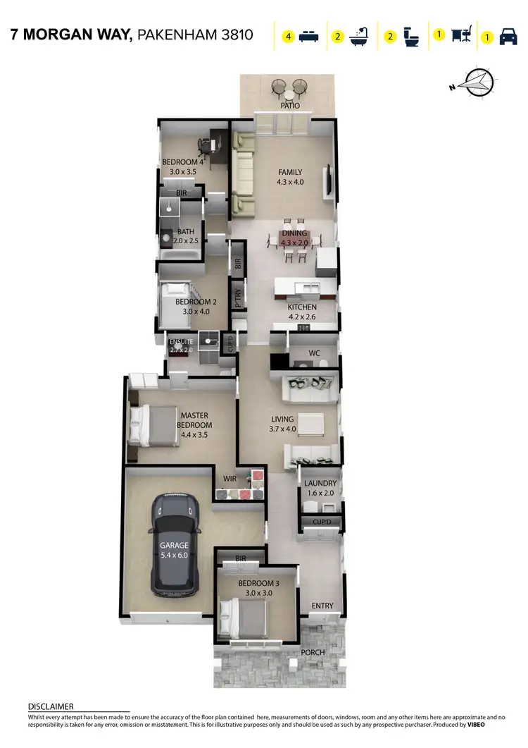 Floorplan of Homely house listing, 7 Morgan Way, Pakenham VIC 3810