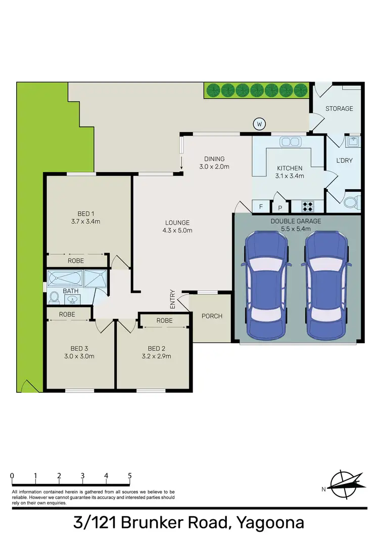 Floorplan of Homely villa listing, 3/121 Brunker Road, Yagoona NSW 2199