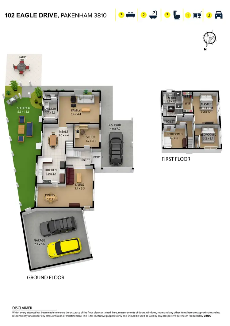 Floorplan of Homely house listing, 102 Eagle Drive, Pakenham VIC 3810