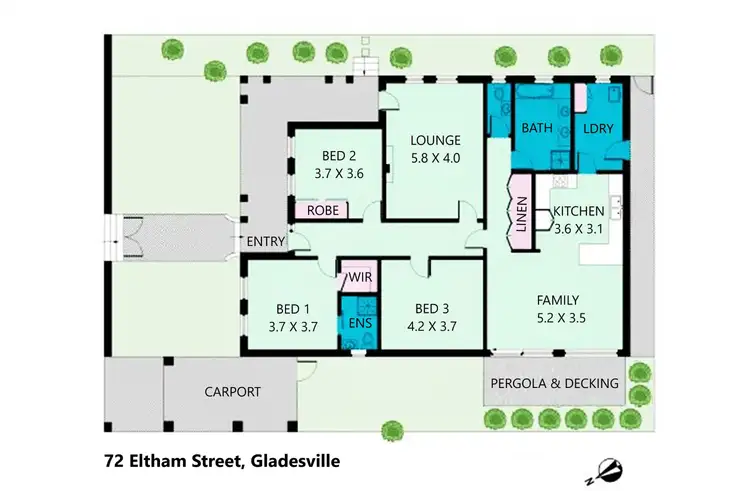 Floorplan of Homely house listing, 72 Eltham Street, Gladesville NSW 2111